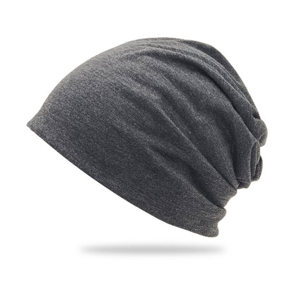 Cross-Border New Style Solid Color Slouchy Beanie, Popular Double-Layer Pullover Hat, Thin Postpartum Hat, Cold Weather Hat Wholesale
