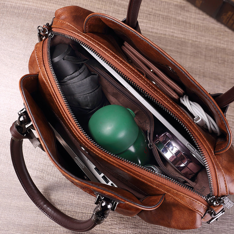 2025 New Chinese Style Retro European and American Style Bag Fashion Embossed Gradient Color Hand-Held Crossbody Pillow Women's Bag