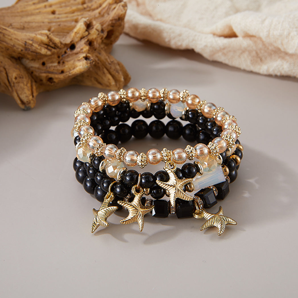 European and American Cross-Border Hot-Selling New Bohemian Bracelets Creative Tassel Multi-Layer Beaded Bracelets Fashion Jewelry