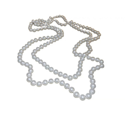 Shijiazu stacked with long pearl necklace women's light luxury temperament sweater chain Joker high sense autumn and winter necklace