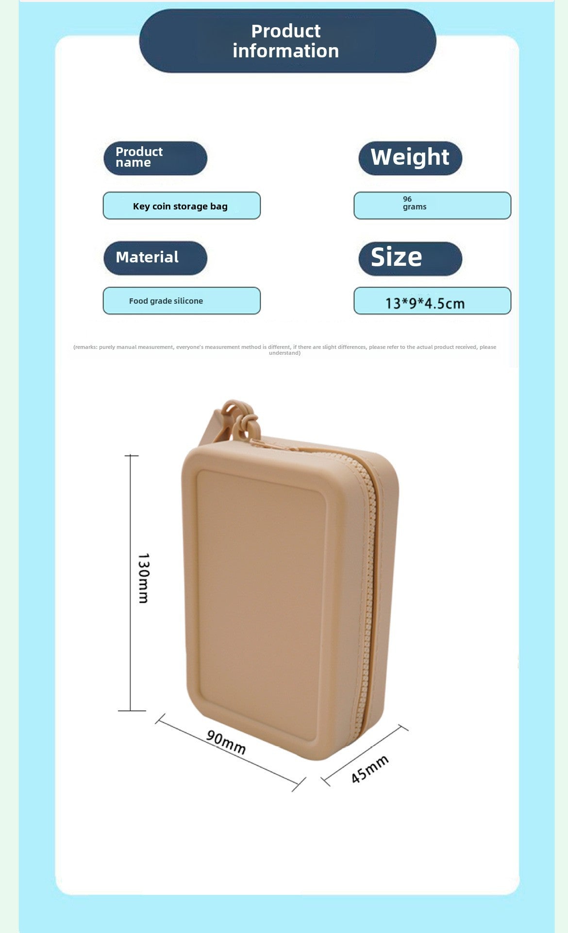 Silicone Rectangular Coin Purse Thickened Small Bag Coin Internet-famous Key Case Headset Storage Certificate Multi-purpose Bag