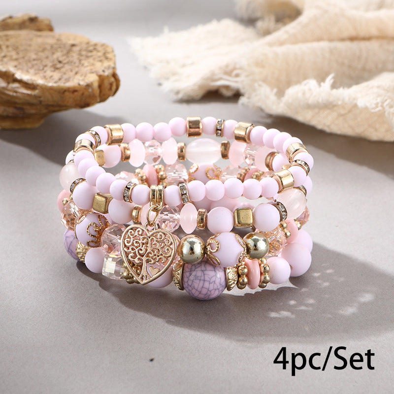 European and American Cross-Border Hot-Selling New Bohemian Bracelets Creative Tassel Multi-Layer Beaded Bracelets Fashion Jewelry