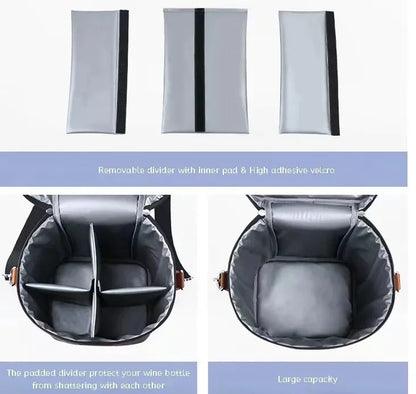 lunch bag red wine thermos bag 4 bottles wine cold ice bag outdoor picnic bag picnic bag