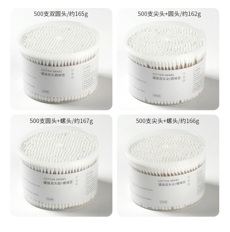 Cotton Swabs Double-Ended Boxed Bagged Disposable Cotton Swabs for Makeup Ear Removal Household Pointed Round Bamboo Swabs Cotton Balls