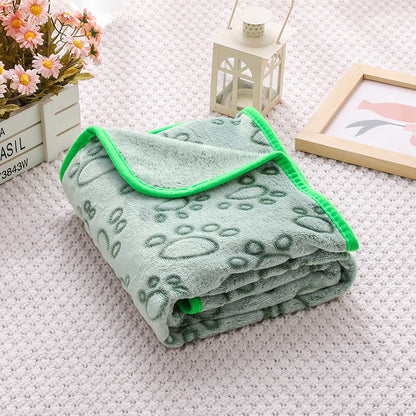 Cross-border pet blanket mat cat and dog flannel blanket autumn and winter warm blanket pet sleeping mat wholesale