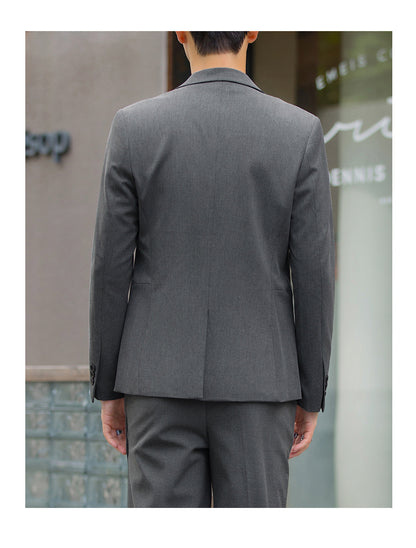 A 1.45kg Piece Set of Spring & Fall Casual Small Suit Jacket Men's Korean Style Slim Gray Formal Full Suit Suit
