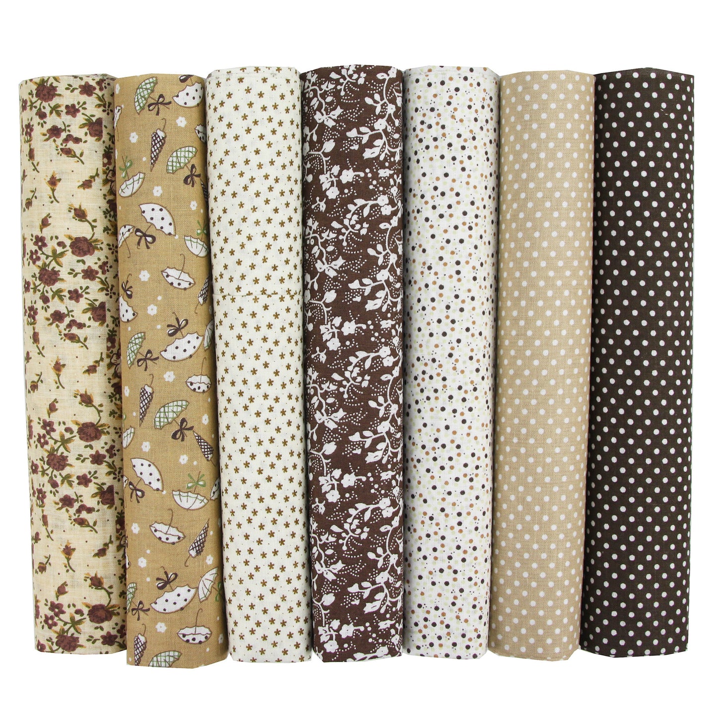 7 Color Patchwork Cloth Group Plain Flower Cloth Broken Plaid Dot DIY Cotton Small Fresh Plant Printing Cloth
