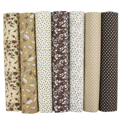 7 Color Patchwork Cloth Group Plain Flower Cloth Broken Plaid Dot DIY Cotton Small Fresh Plant Printing Cloth