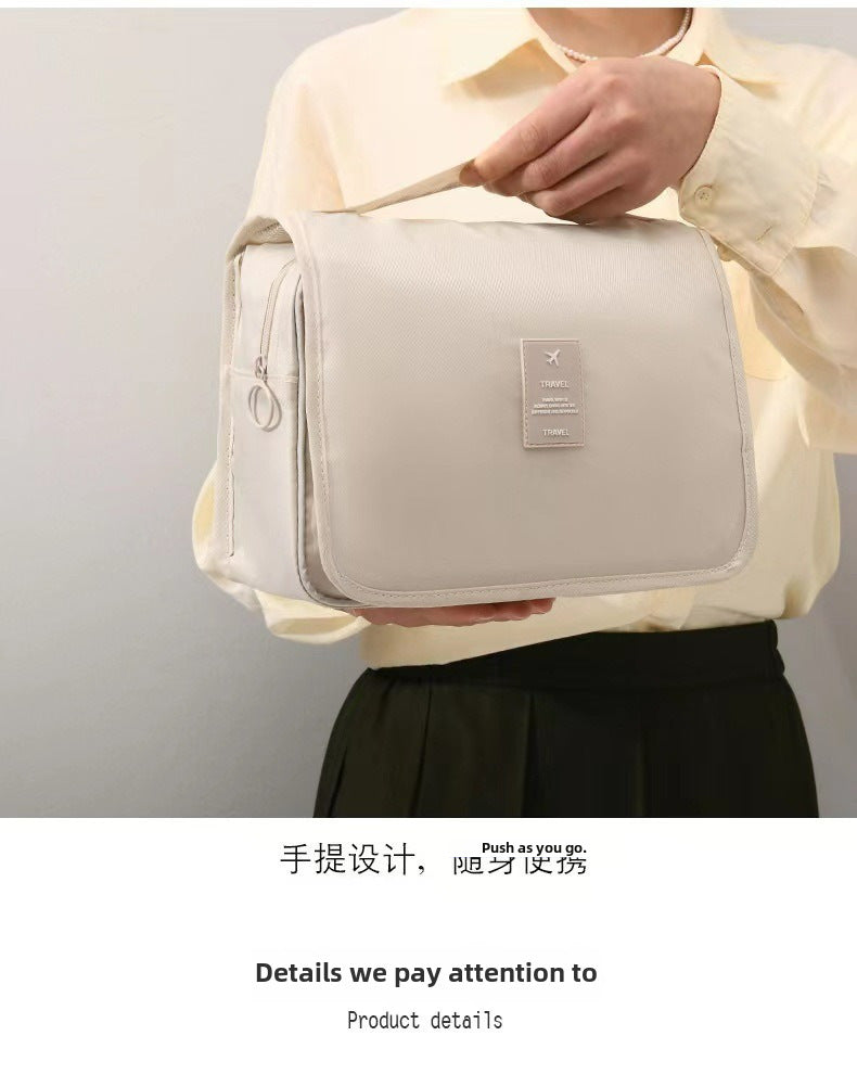 Light luxury ins style waterproof portable cosmetic bag simple clothing Travel large capacity toiletries storage bag wholesale