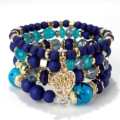 European and American Cross-Border Hot-Selling New Bohemian Bracelets Creative Tassel Multi-Layer Beaded Bracelets Fashion Jewelry