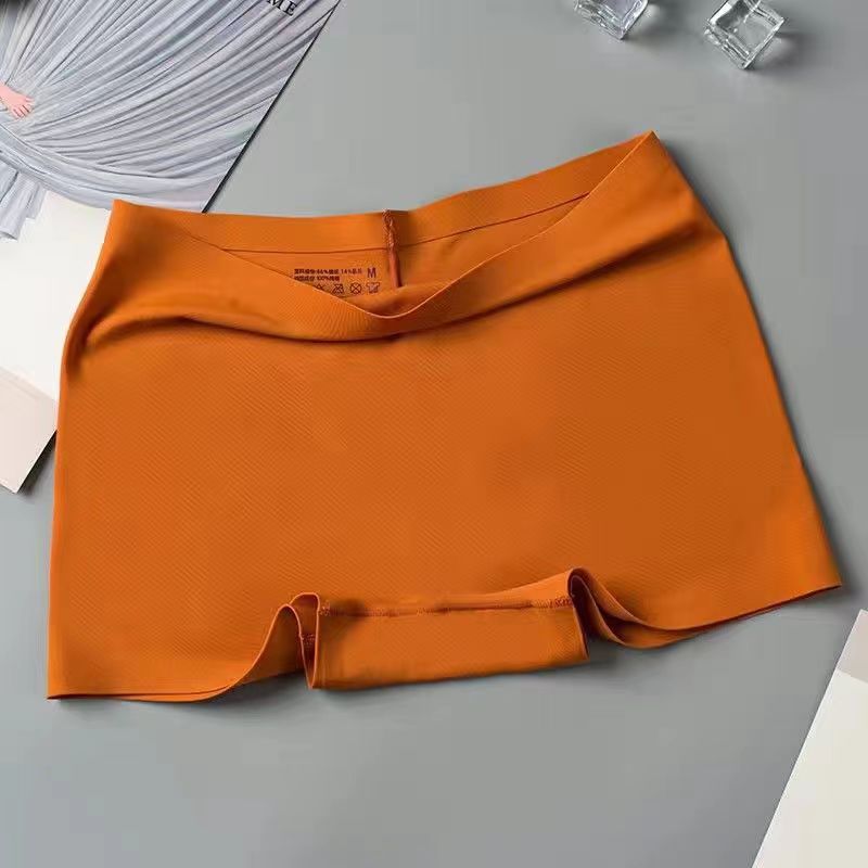 Summer Mid-waist Safety Pants Belly-closed Breathable Boxers Ice Silk Seamless Underwear Anti-light Leggings Women's Boxers
