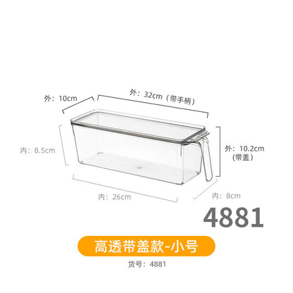 Desktop Storage Box with Lid Flip-Top Rectangular Transparent Acrylic Storage Box Kitchen Cosmetics Sundry Work Station