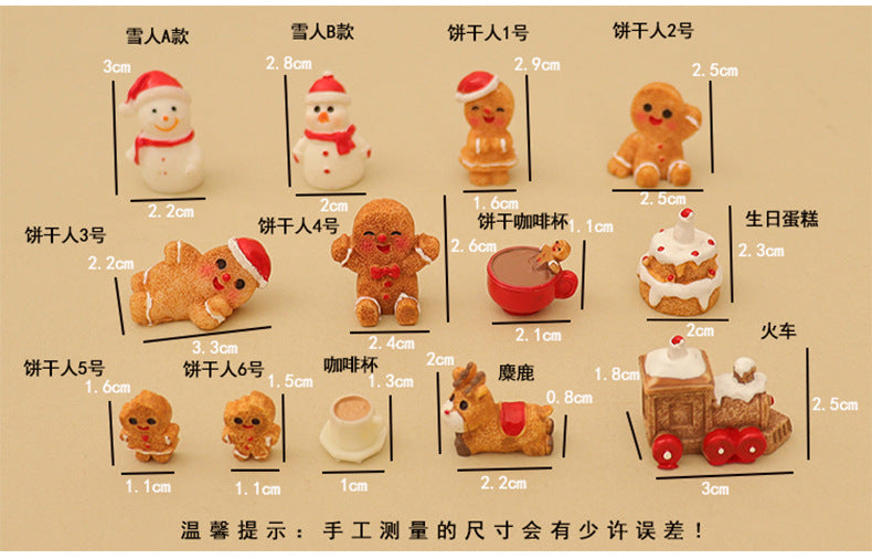 Dollhouse Doll House Snowman Christmas Tree Ginger Biscuit Man Decoration Scene Ornaments Model Christmas Wreath
