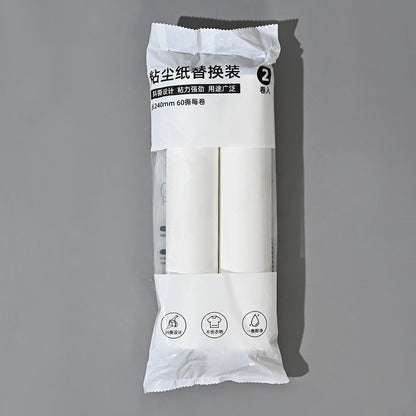 24cm sticky hair roller tearable sticky dust roll paper pet hair removal brush hair roll paper replacement core factory wholesale