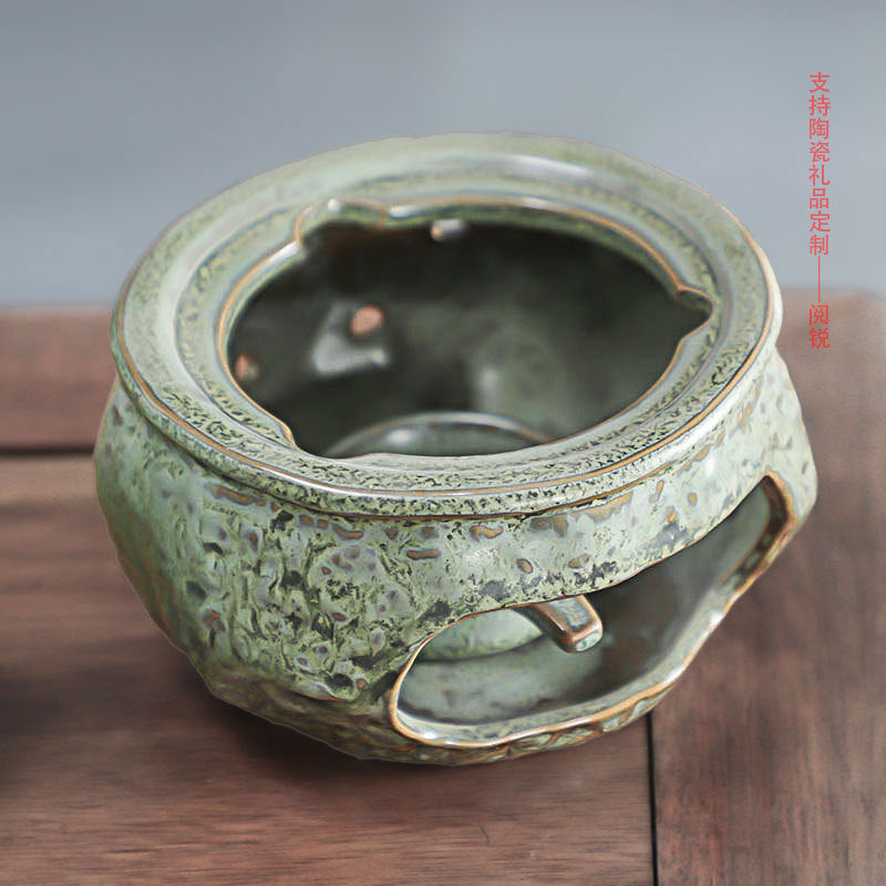 Yuerui New Rustic Pottery Constant Temperature Alcohol Tea Brewing Pot Set with Handle, Balcony Tea Brewing Stove Complete Set Wholesale Pottery