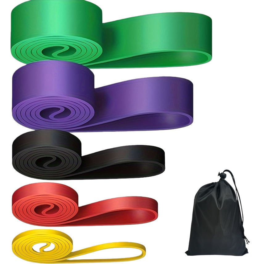 Fitness elastic belt pull-up resistance belt strength training elastic rope men's and women's yoga stretch auxiliary tension belt