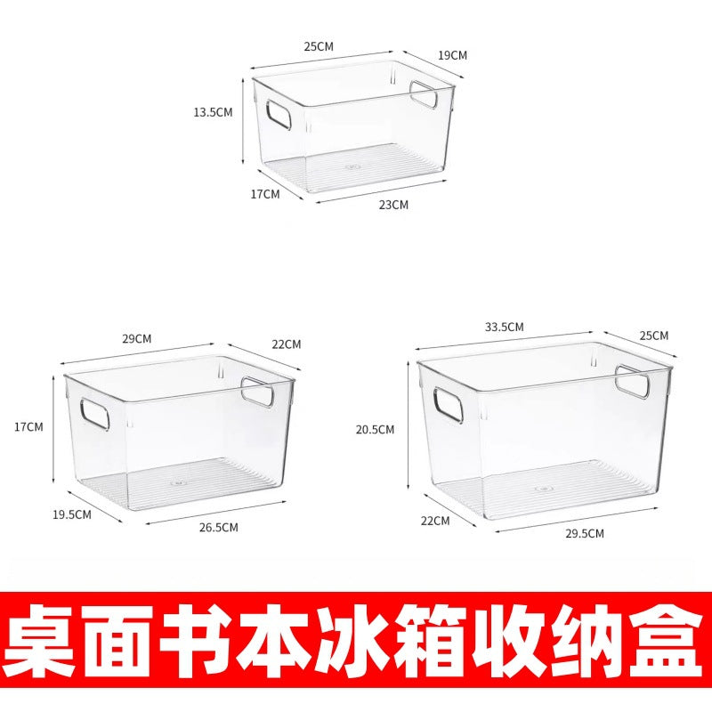 Food-Grade Storage Box, Acrylic Refrigerator Storage, Desktop Book Storage Box, Student Dormitory Sundries, Facial Mask Organization