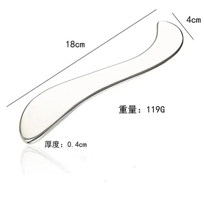 Factory direct stainless steel large heart-shaped scraping plate hand face scraping metal massage beauty tools wholesale
