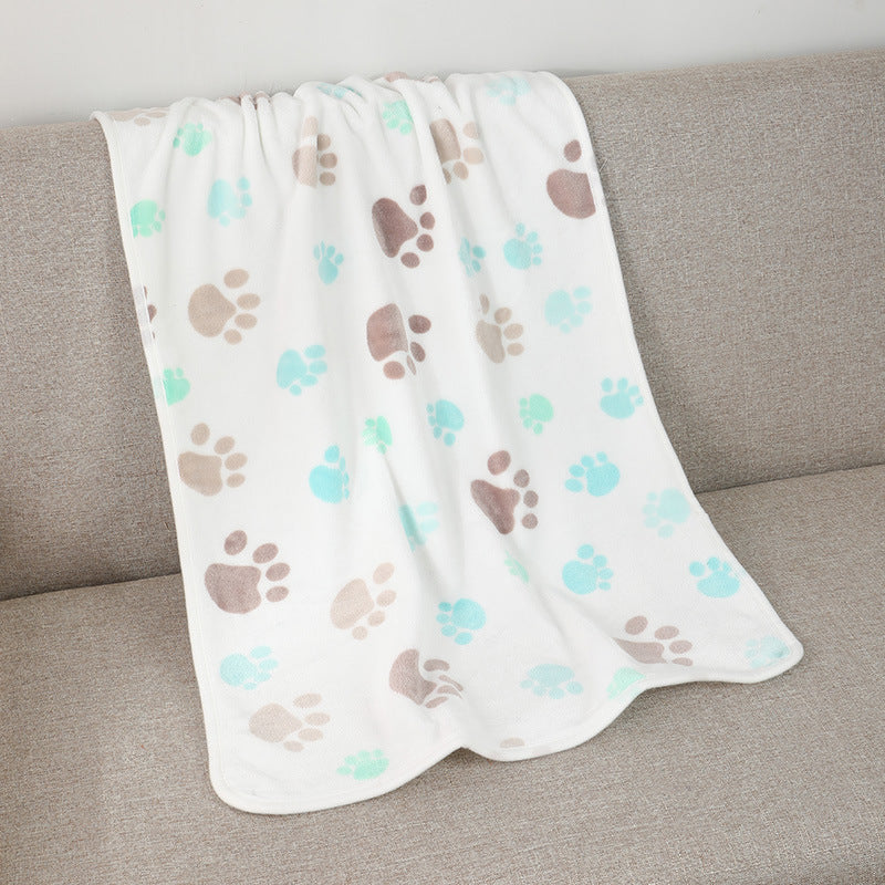Cross-border pet blanket mat cat and dog flannel blanket autumn and winter warm blanket pet sleeping mat wholesale