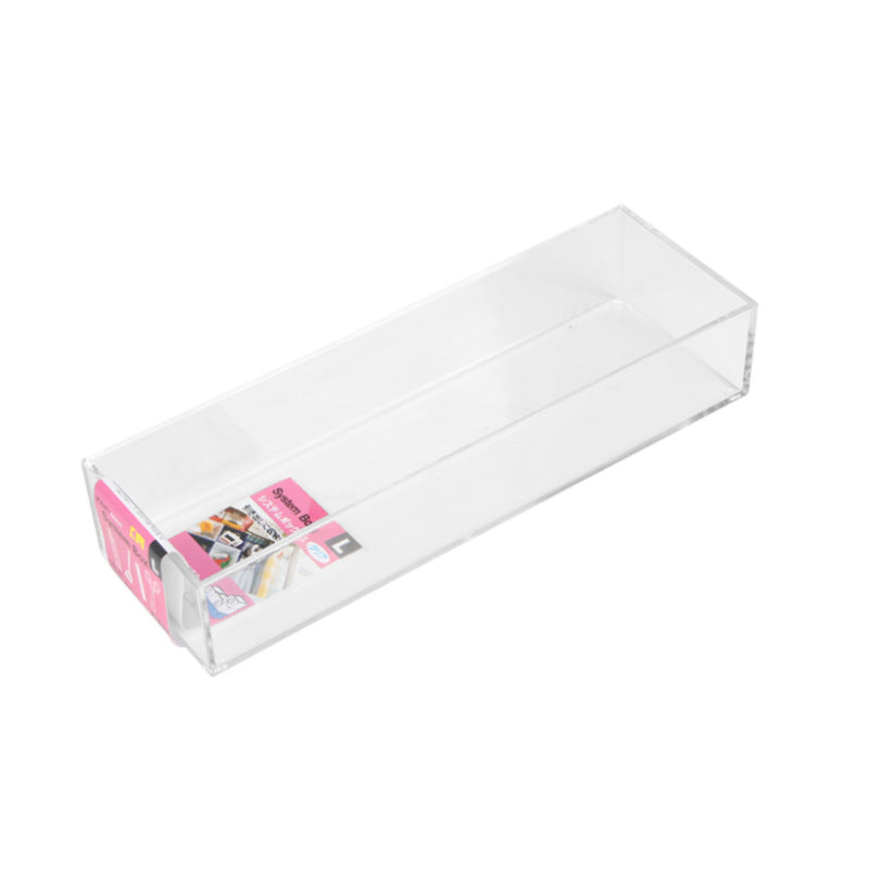 Mirror cabinet acrylic sundries stationery pencil storage box finishing box narrow strip storage transparent note hand account
