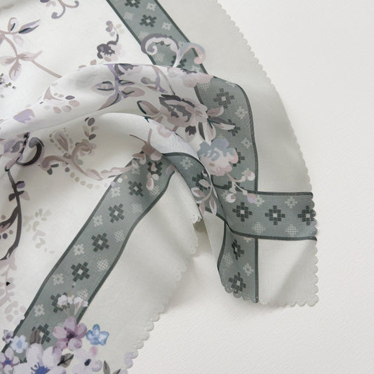 Cross-Border New Product Voile Print 110 Square Scarf Classic Lace Scarf Turban Malaysian Shawl