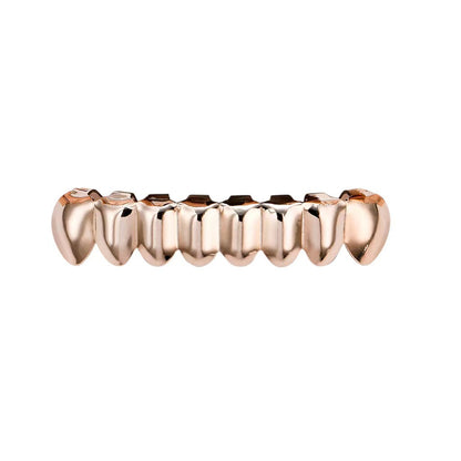 European and American Hot Selling Hiphop Hip-Hop Gold Braces Upper Teeth 8 Lower Teeth 8 Teeth Braces Cross-Border Glossy Braces