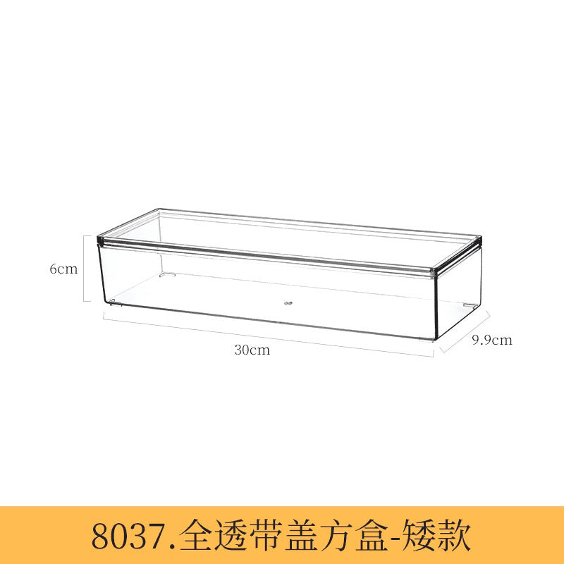 Food-Grade Storage Box, Acrylic Refrigerator Storage, Desktop Book Storage Box, Student Dormitory Sundries, Facial Mask Organization
