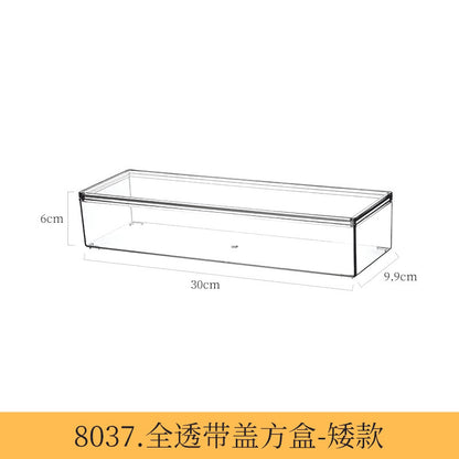 Food-Grade Storage Box, Acrylic Refrigerator Storage, Desktop Book Storage Box, Student Dormitory Sundries, Facial Mask Organization