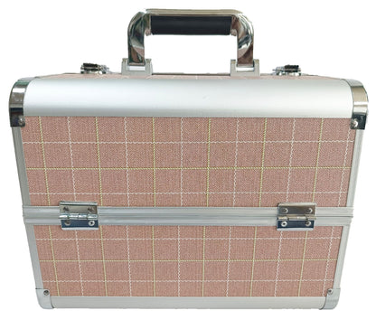 Manufacturer's Ready-Made Wholesale and Retail Professional Makeup Box, Beauty and Manicure Box, Double-Layer Large-Capacity Portable Makeup Box