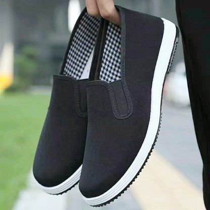 Old Beijing Cloth Shoes Casual Cloth Shoes Driving Exercise Running Comfortable Breathable Soft Sole Wear-resistant Non-slip Black Cloth Shoes