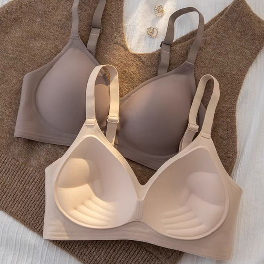 Hand-held fixed cup extended large seamless underwear women's small breast gathered accessory breast anti-sagging soft support bra