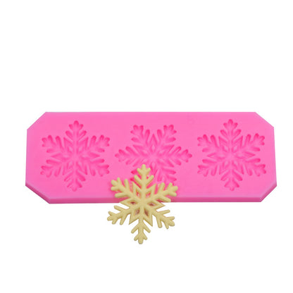 Christmas snowflake modeling silicone molds sugar cake chocolate mold diy baking Christmas decoration glue