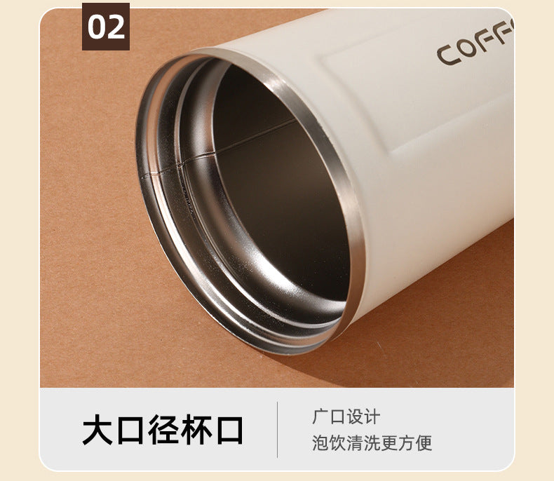 Summer Insulated Stainless Steel Water Cup, Thermos Cup, Coffee Cup, Double-Layer Car Cup, Smart Display Gift Cup, Customizable