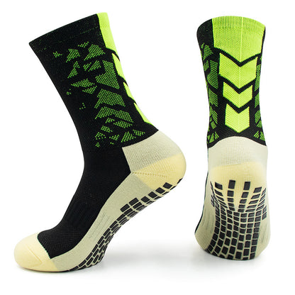 Spring and Summer Adult Professional Football Socks, Training Non-Slip Socks, Towel Bottom Sports Socks, Mid-Tube Dotted Socks, Factory Wholesale