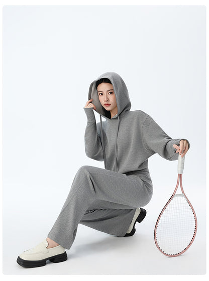 Couple Style Air Layer Hooded Top for Women, Lightweight, Breathable, High-End, Slim, Casual, Loose Sweatshirt, New Trendy Brand