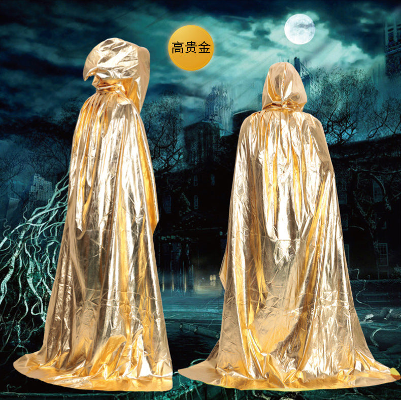 Halloween Costume Adult cosplay Death Cloak Performance Costume Black Wizard Robe Cloak Vampire