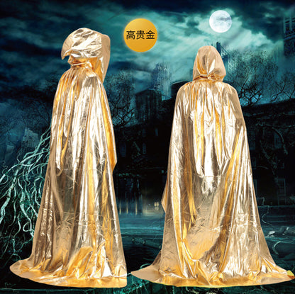 Halloween Costume Adult cosplay Death Cloak Performance Costume Black Wizard Robe Cloak Vampire