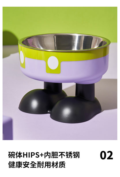 Pet stainless steel bowl non-slip large capacity dog bowl cat goblet bowl neck protection pet bowl anti-knock cat bowl new