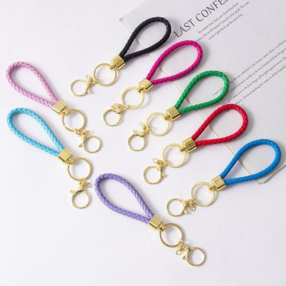 Wholesale Braided Leather Rope Keychain Car Keychain Key Ring Pendant Doll Accessories Event Small Gifts Wholesale