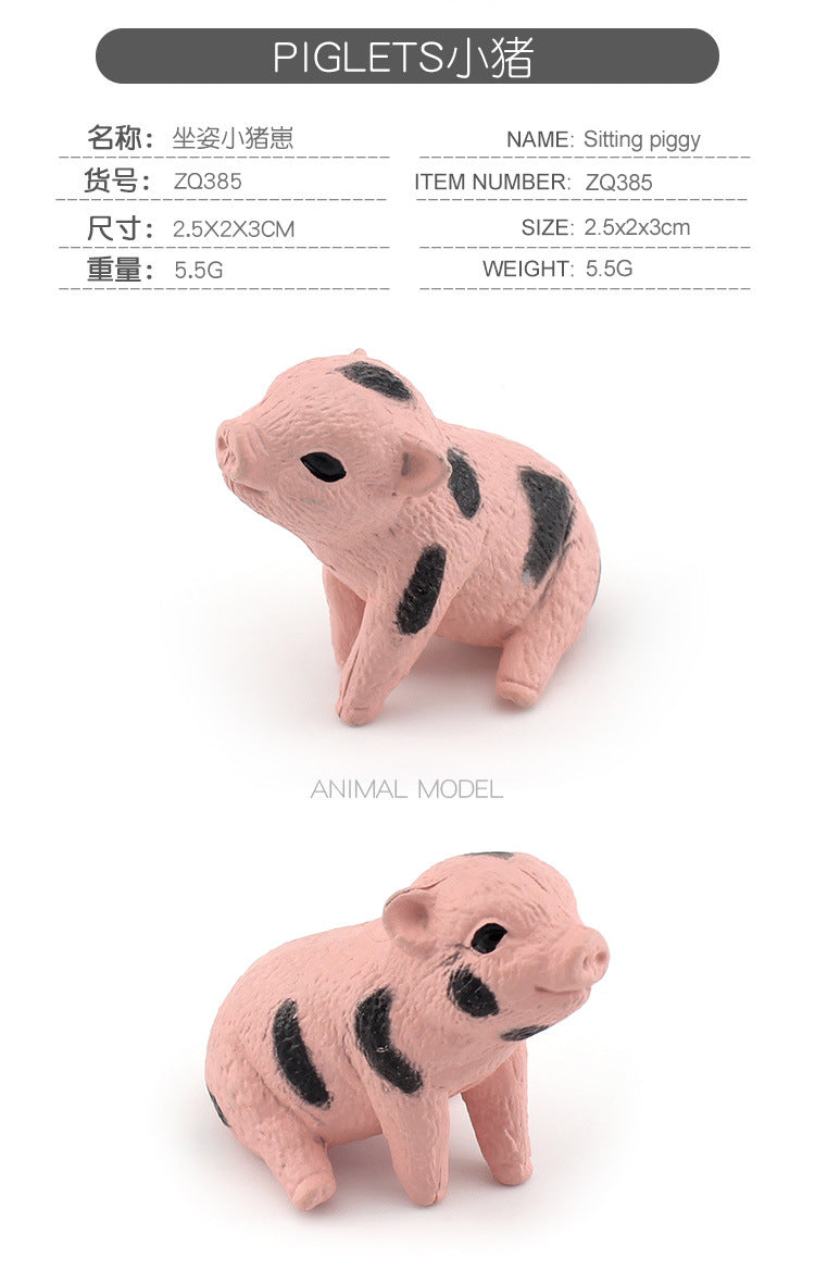 Children's Artificial Farm Poultry Ornaments Plus Pig Model Male and Female Pig Hugging Pig Worker Creative Pig Raising Hand Toy