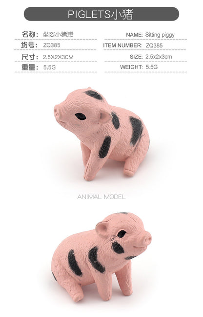 Children's Artificial Farm Poultry Ornaments Plus Pig Model Male and Female Pig Hugging Pig Worker Creative Pig Raising Hand Toy