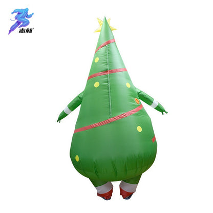 Cross-Border Hot Selling Christmas Tree Inflatable Suit Props Adult Christmas Tree Cosplay Holiday Costumes