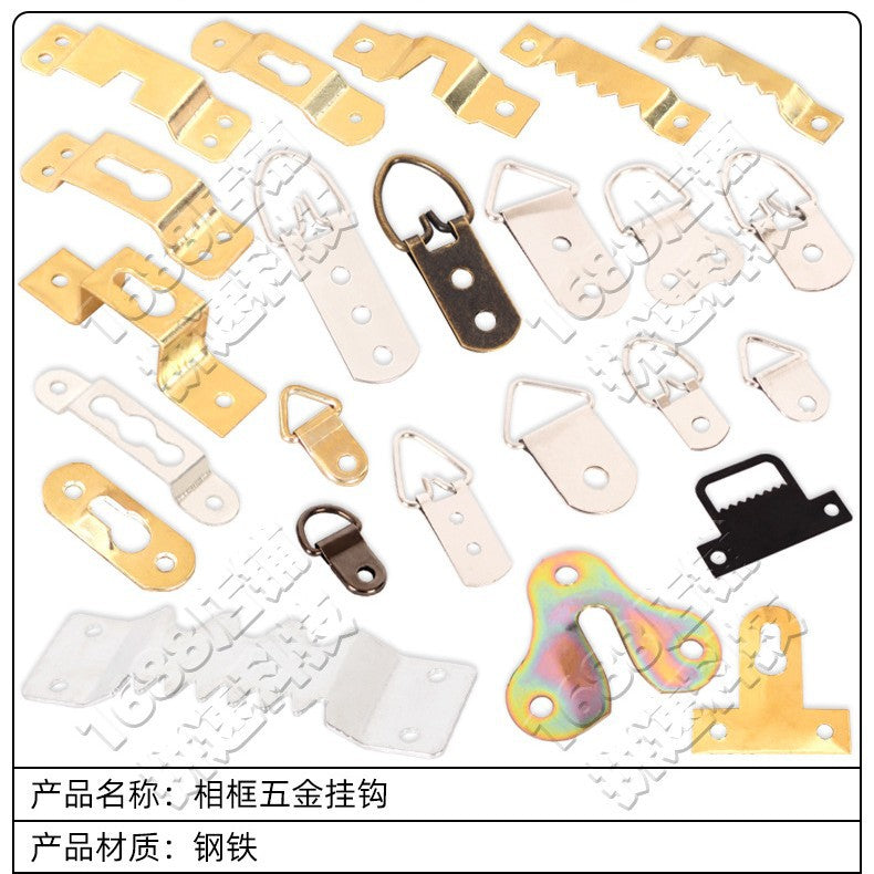 Photo Frame Hanging Buckle Hanging Ring Invisible Hook Metal Nail Hardware Hook Picture Frame Hanging Dark Hanging Buckle Oil Painting Hanging Painting Accessories