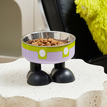 Pet stainless steel bowl non-slip large capacity dog bowl cat goblet bowl neck protection pet bowl anti-knock cat bowl new