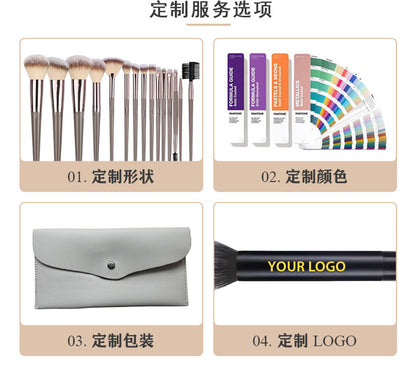 Cangzhou Little Purple Potato Makeup Brush Set Loose Powder Brush Eyeshadow Brush Foundation Brush Portable Beauty Brush Makeup Tools