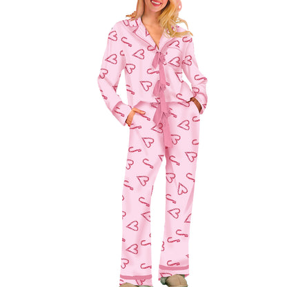 2024 autumn and winter Amazon new long sleeve home clothes pajamas Christmas Halloween digital printed pajamas suit