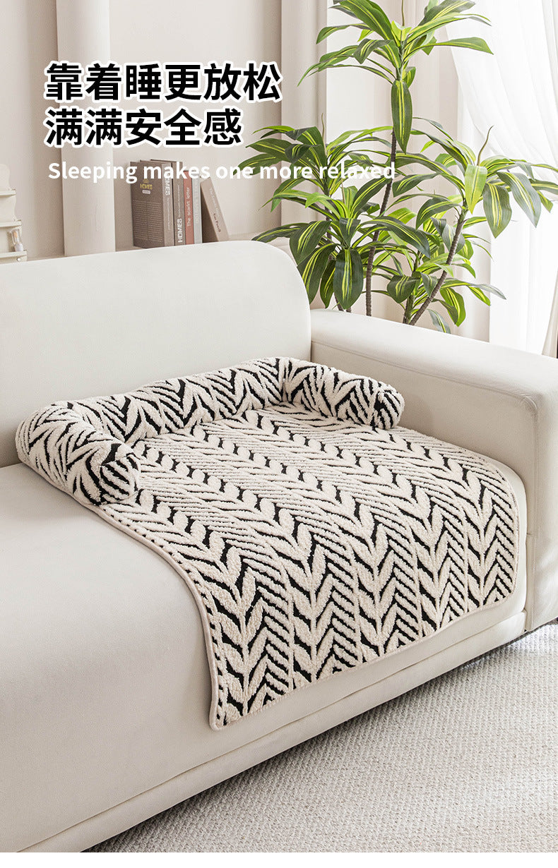 Cross-Border Hot-Selling Anti-Scratch Pet Mat, New Plush Thickened Non-Slip Sofa Dog Bed, Pet Supplies
