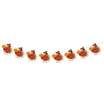 Amazon New Cross-Border Holiday Theme Party Supplies Thanksgiving Flag Banner Garland Hanging Decorations