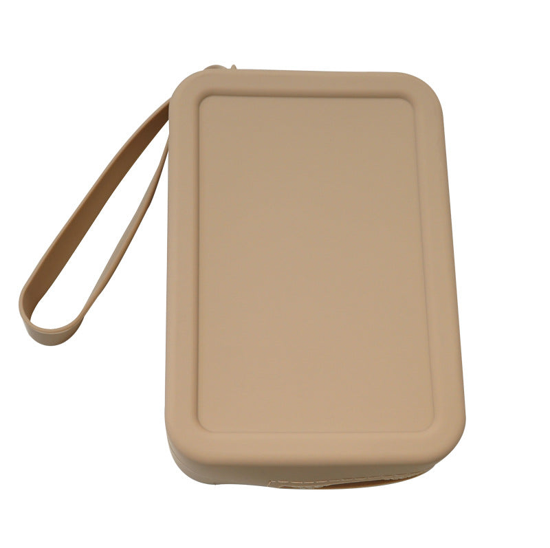 Silicone Rectangular Coin Purse Thickened Small Bag Coin Internet-famous Key Case Headset Storage Certificate Multi-purpose Bag