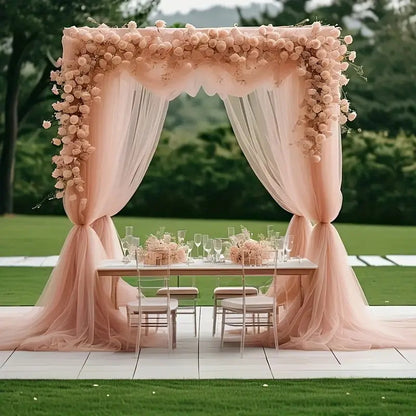 Wedding gauze curtain white gauze cross-border outdoor gauze curtain scene background decoration party wedding gauze wedding arch